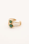 Bague Lunatéssa (Jaspe Vert)