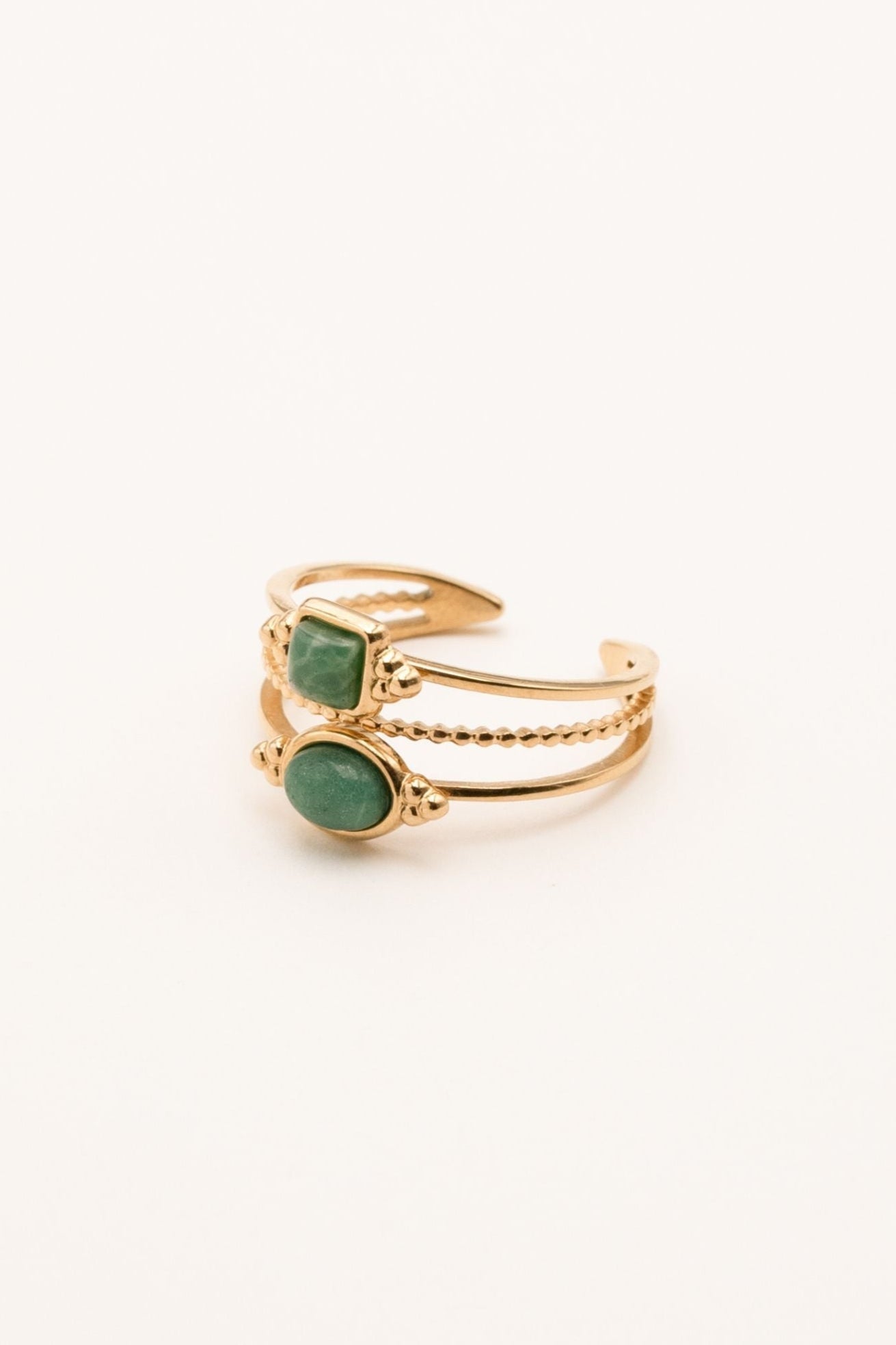 Bague Lunatéssa (Jaspe Vert)