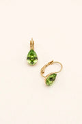 Boucles Bertille mini (vert péridot) - cristal Swarovski®