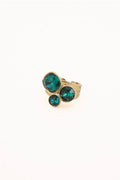 Bague Trilogie (cristaux Swarovski® emeraude)