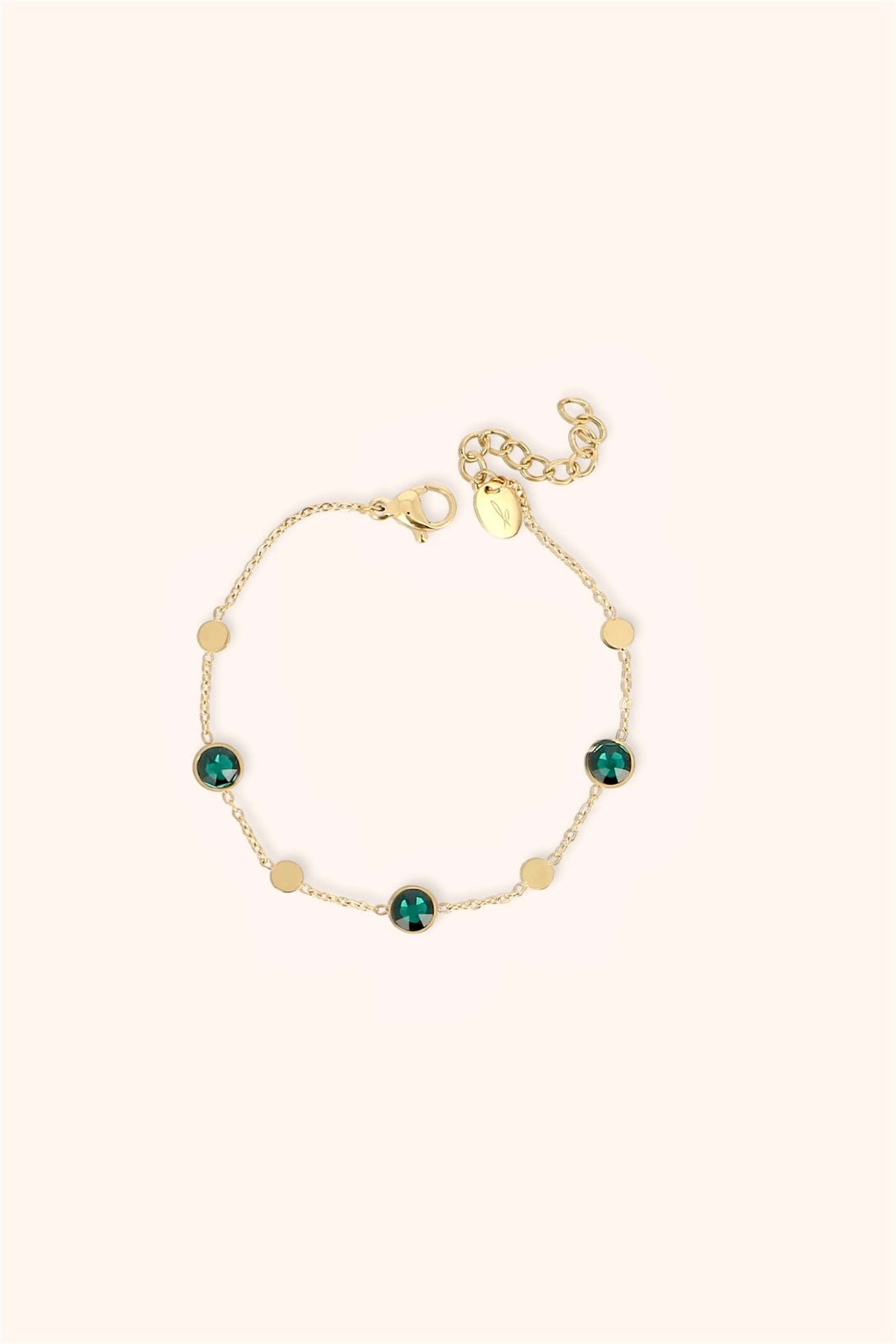 Bracelet riley (cristaux Swarovski® émeraude)