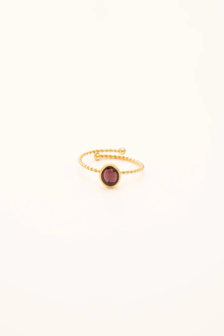 Bague Geyline (pourpre) - cristal Swarovski®