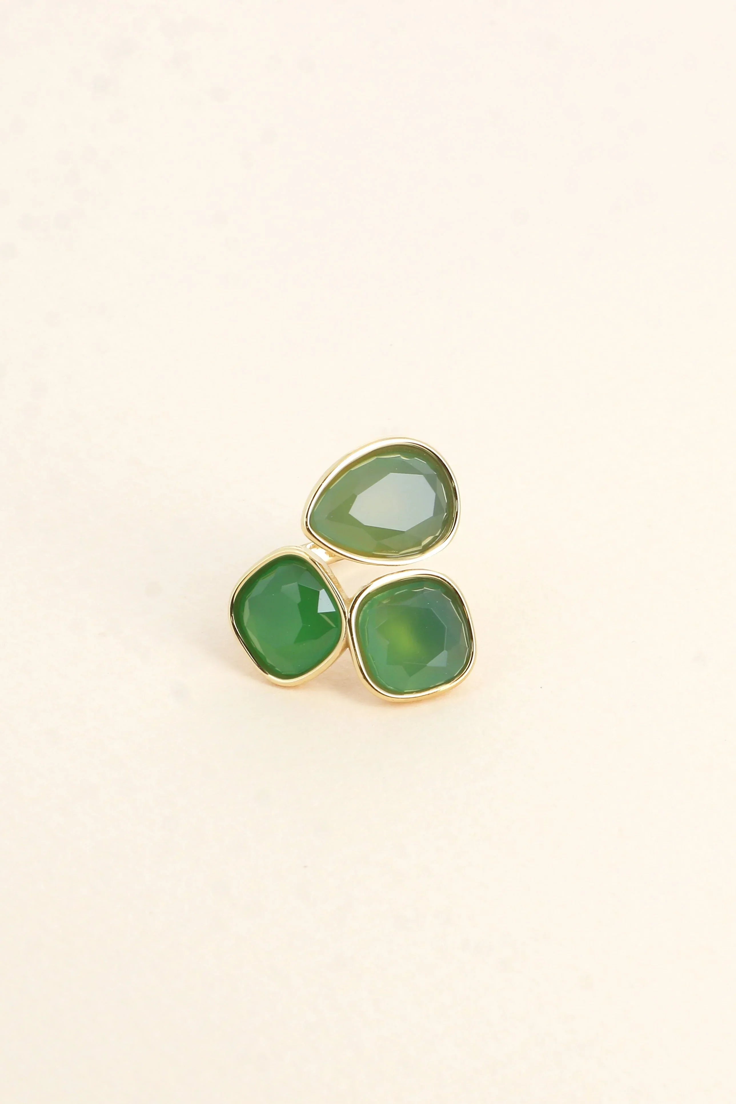 Bague Idrissa (agate verte)