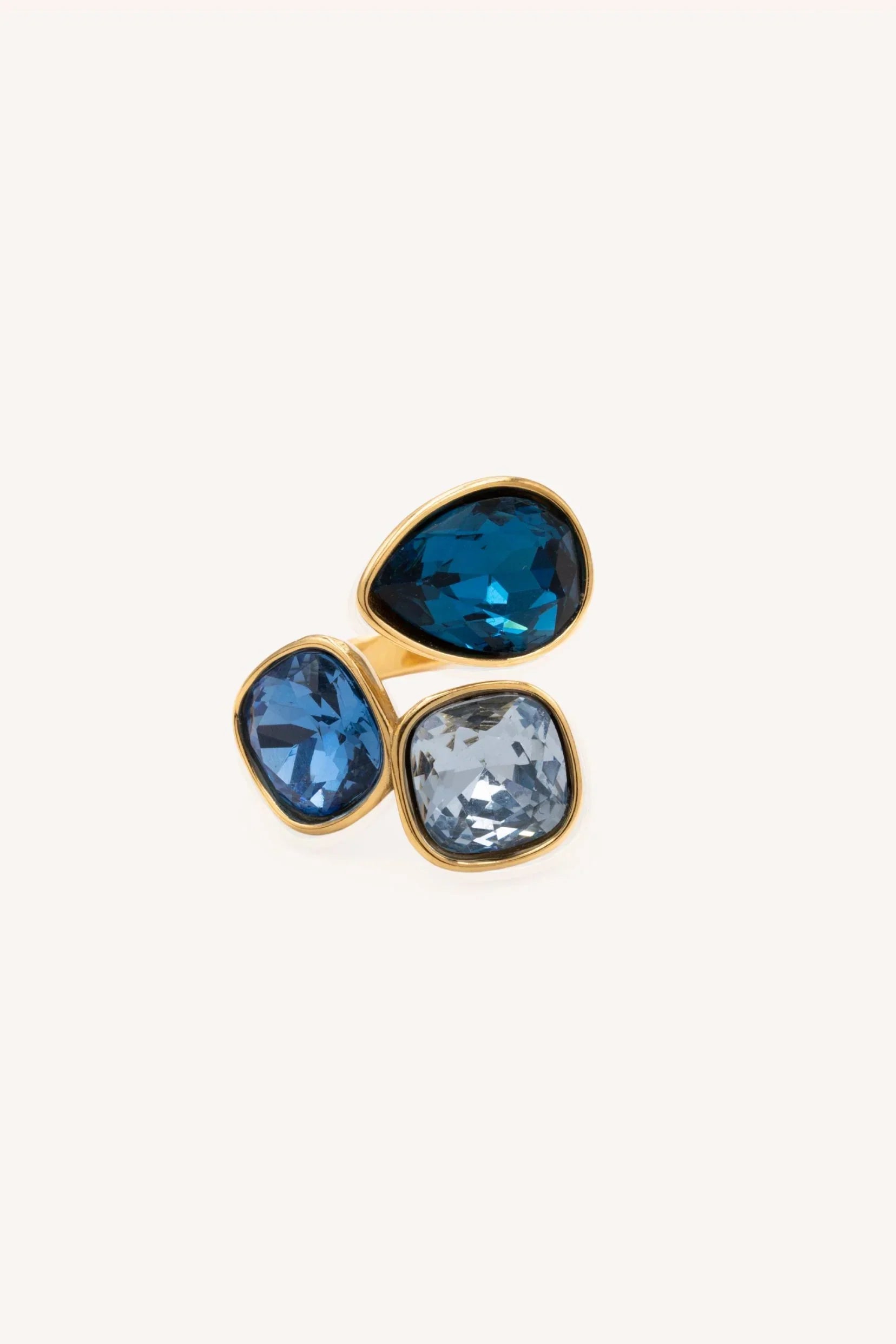 Bague Idrissa (cristaux Swarovski® bleus)