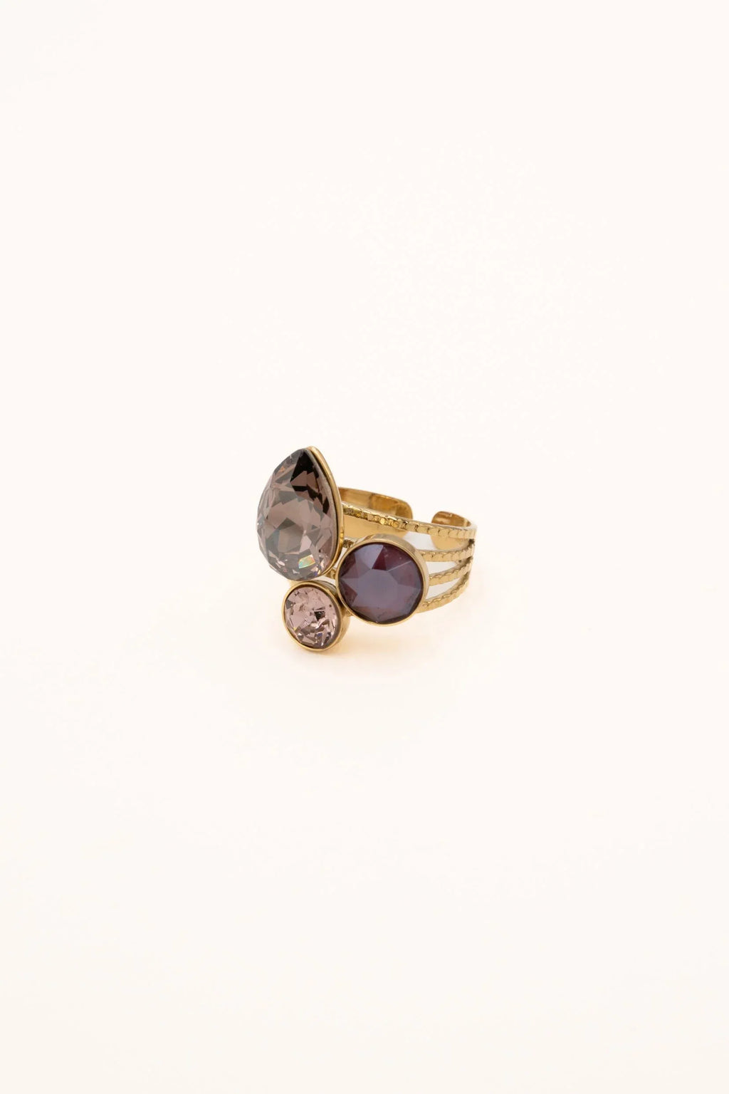 Bague Trilogie Goutte (cristal Swarovski® vintage rose)