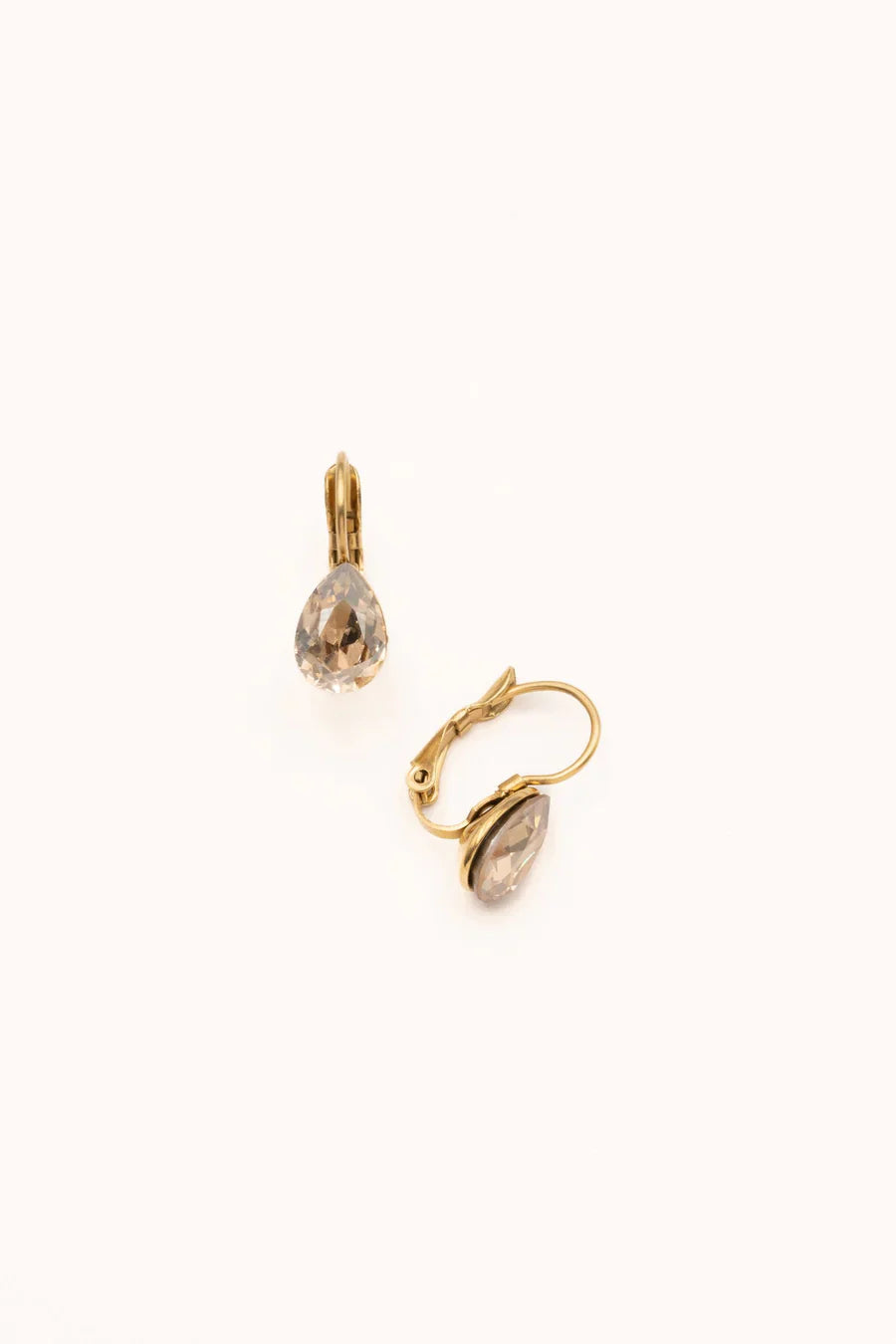 Boucles Bertille mini (beige soleil) - cristaux Swarovski®