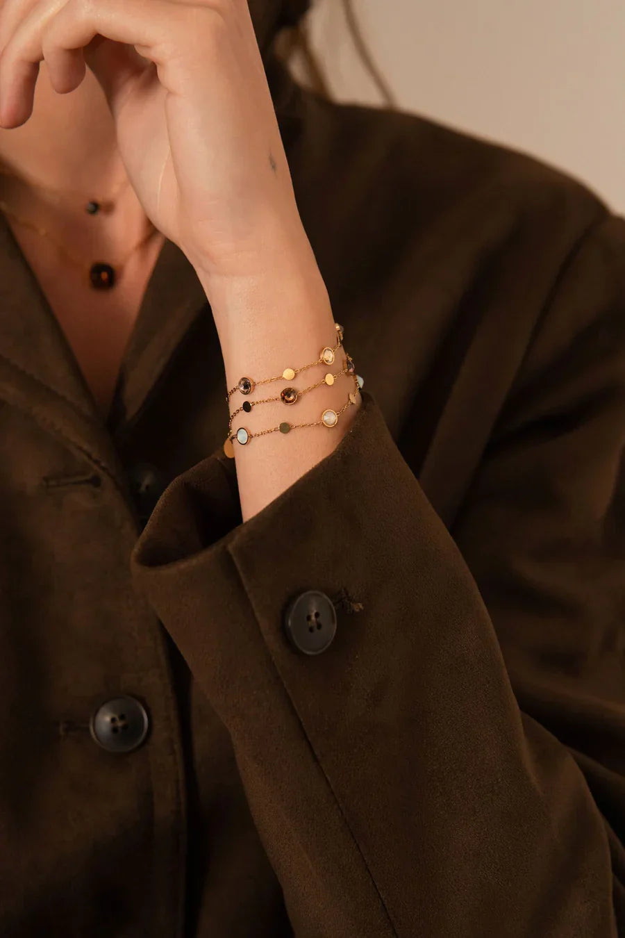 Bracelet riley (cristaux Swarovski® Marron)