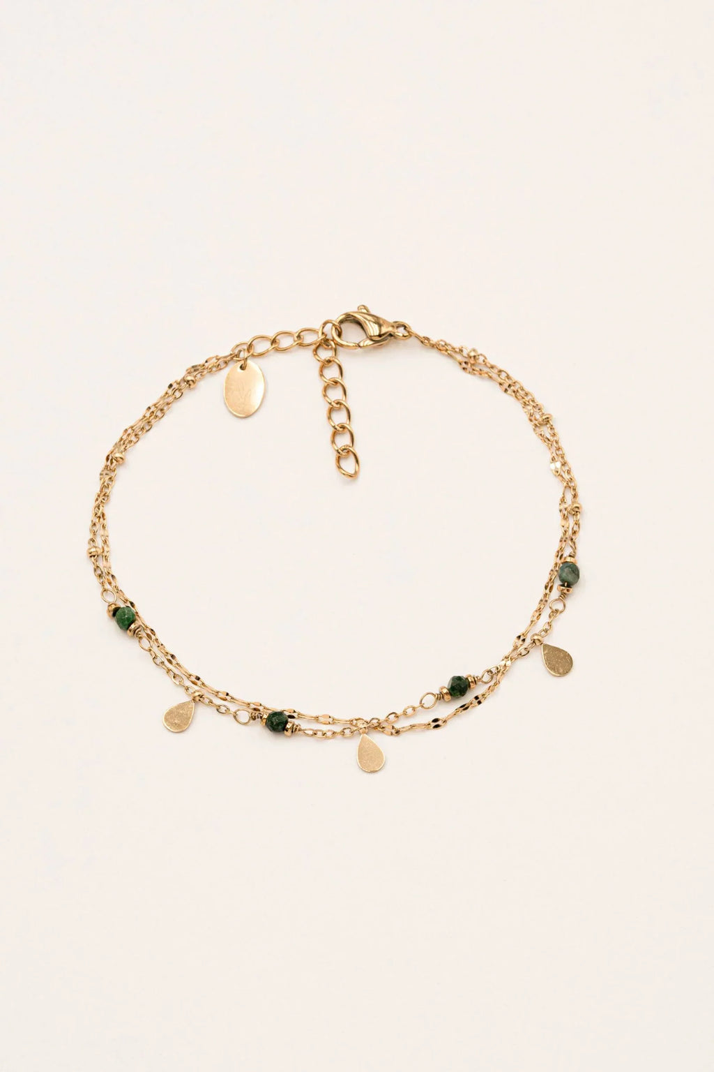 Bracelet Séléné (Jaspe vert)
