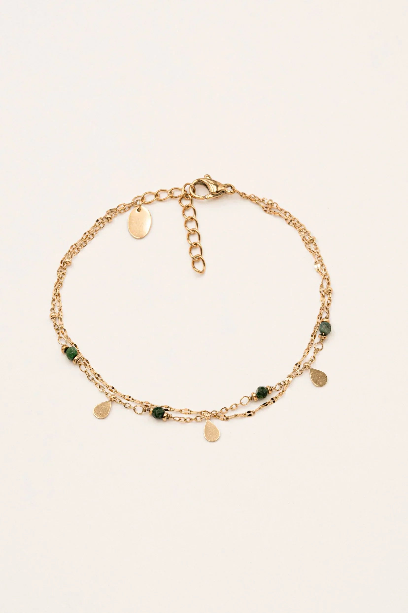 Bracelet Séléné (Jaspe vert)
