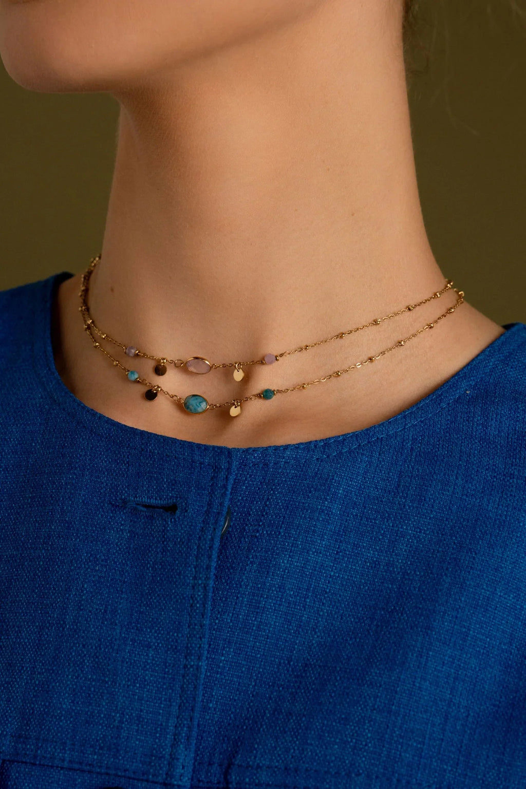 Collier Azalée (rouge)