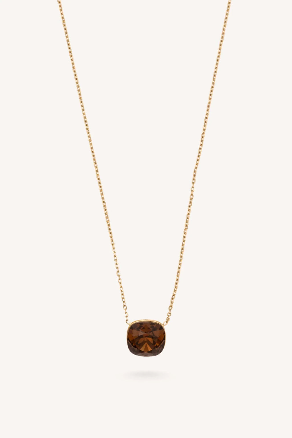Collier Béa (cristal Swarovski® marron foncé)