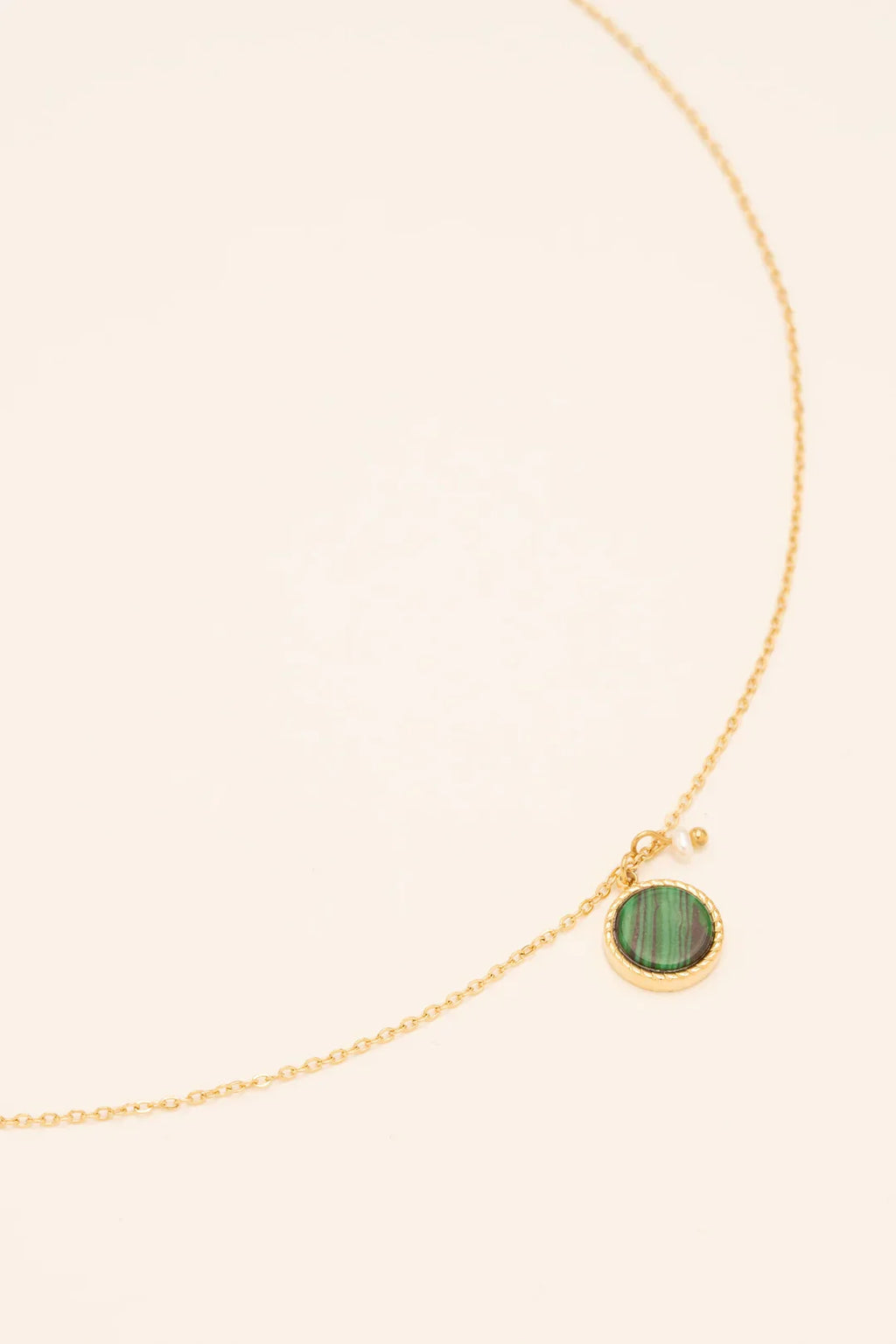 Collier Emllo (malachite)